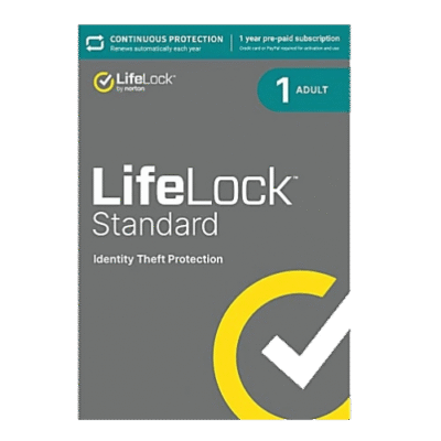 LifeLock Standard by Norton - 1-Year / 1-Adult - USA
