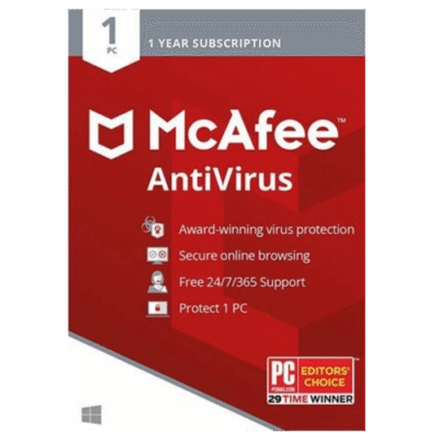 McAfee AntiVirus - 3-Year / 1-PC - TSS