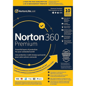 Norton 360 Premium - 1-Year / 10-Device - USA/Canada